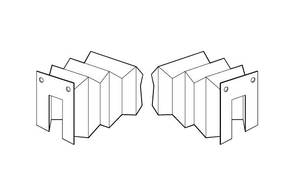 square-rectangular flange/square-rectangular flange