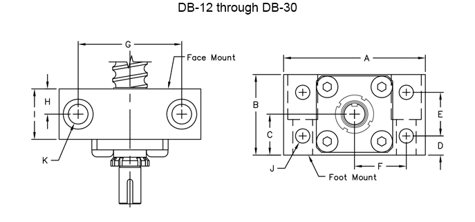simple double bearing block DB10-30