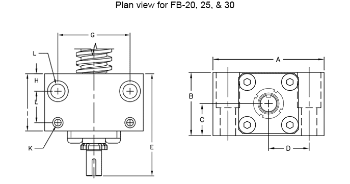 fixed double bearing block FB20-30